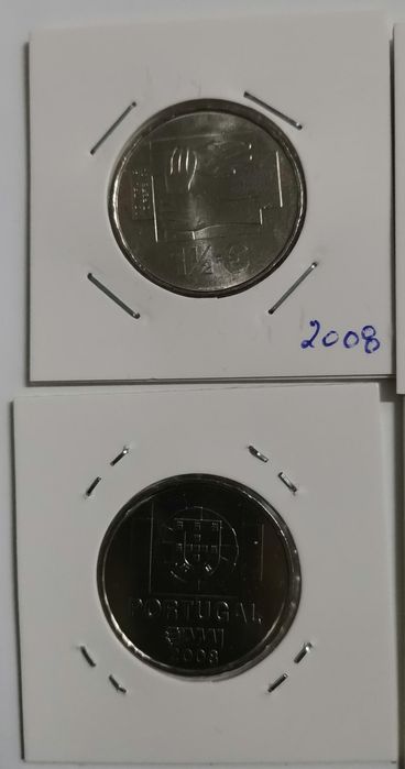 Moedas UNC de coleção de 1,5€ de Portugal