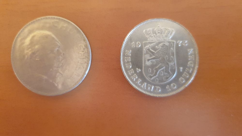 Lote 2 Moedas de Prata – Canadá 1965 + Antilhas Holandesas 1978
