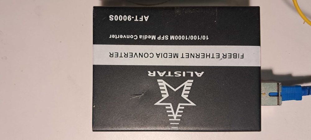 Гігабітний медіаконвертер ALISTAR AFT-9000S + SFP, оптичний бокс, БЖ