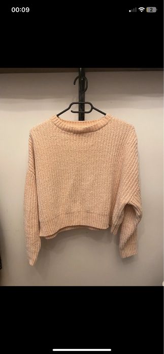 Sweterek sweter krótki pimkie pudrowy róż XS/S cieplły miękki szkoła