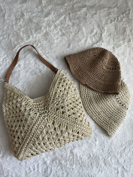 Шляпка панамка натуральна з рафії