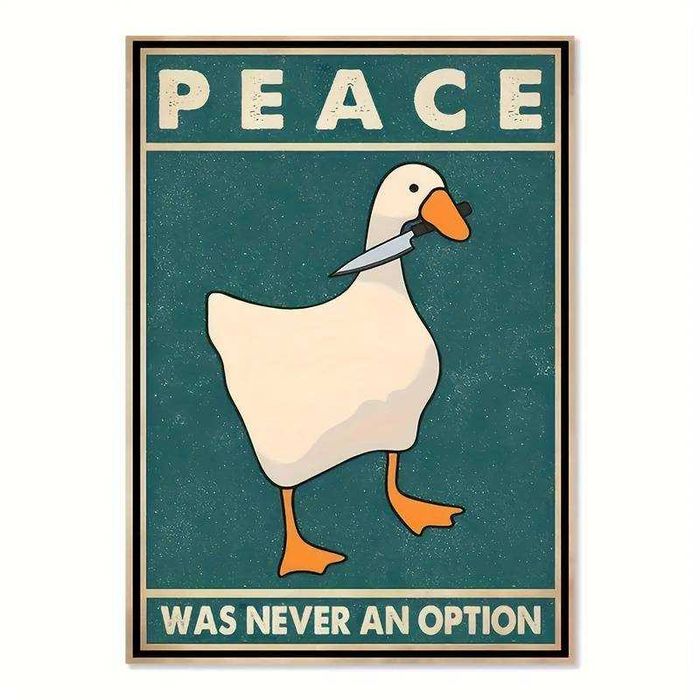 Obraz Na Płótnie Gęś Do Salonu Kuchni 40x30 Peace Was Never An Option