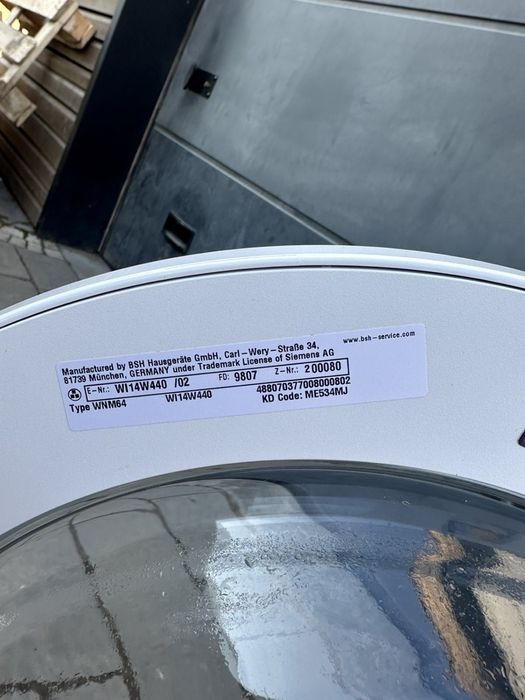 Вбудована пральна машина Bosch WI14W440/02/Проекція на підлогу