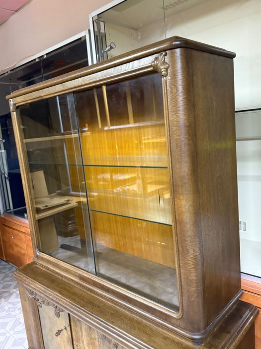 ** ANTYCZNY KREDENS ** z Niemiec Witryna + komoda | DOWÓZ DO DOMU