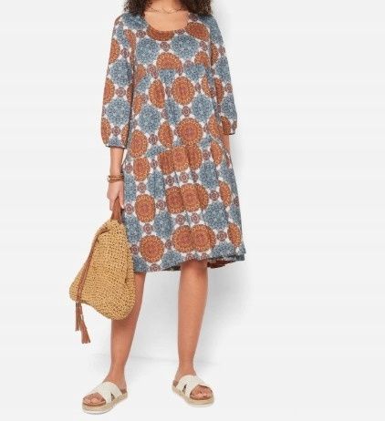 B.P.C sukienka wzorzysta midi 44/46.