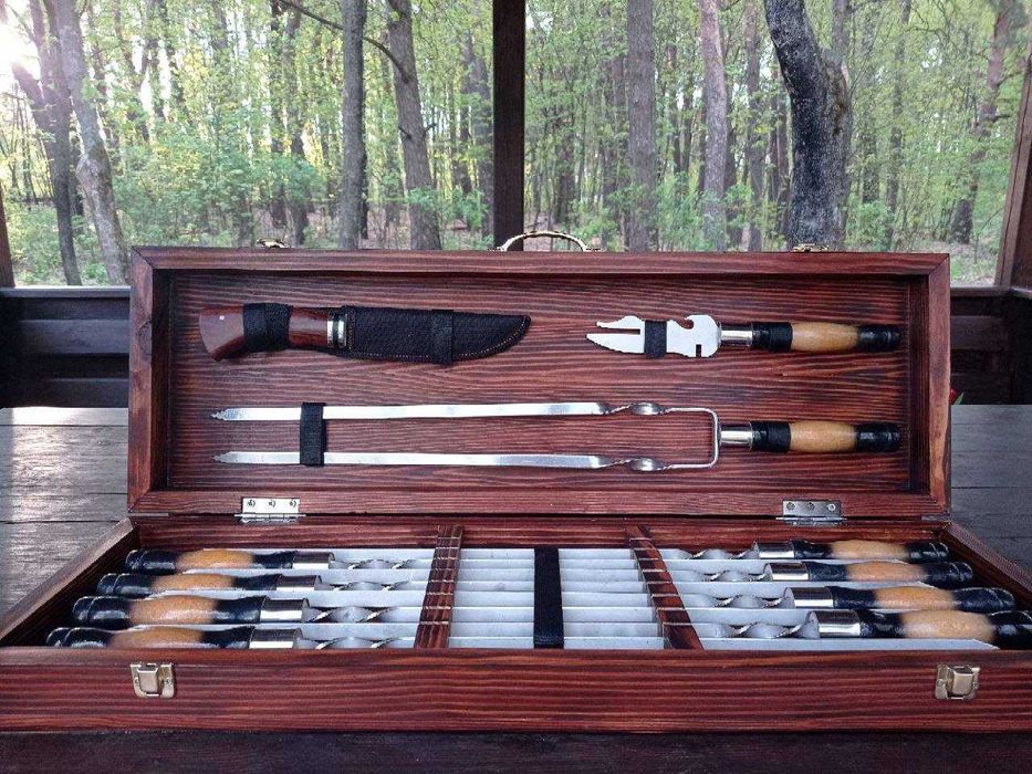 Подарок.Шампура.В Деревянном кейсе.От производителя.Набор Шампуров