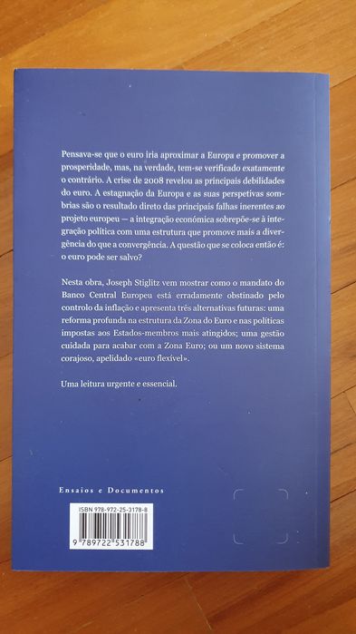 Livro O euro de Joseph Stiglitz