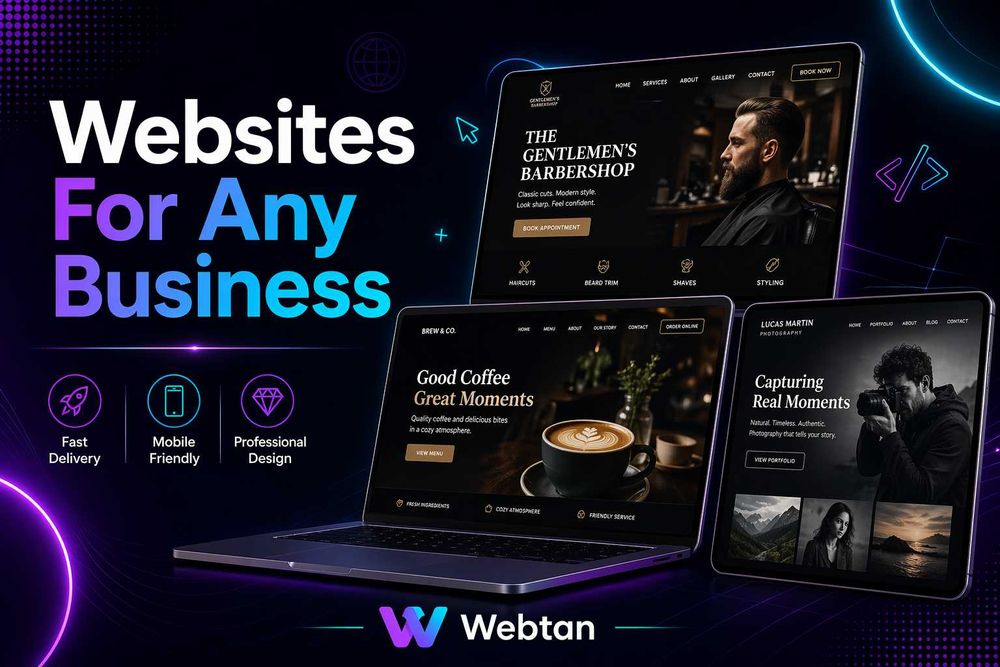 Criação de websites e logos profissionais para pequenos negócios
