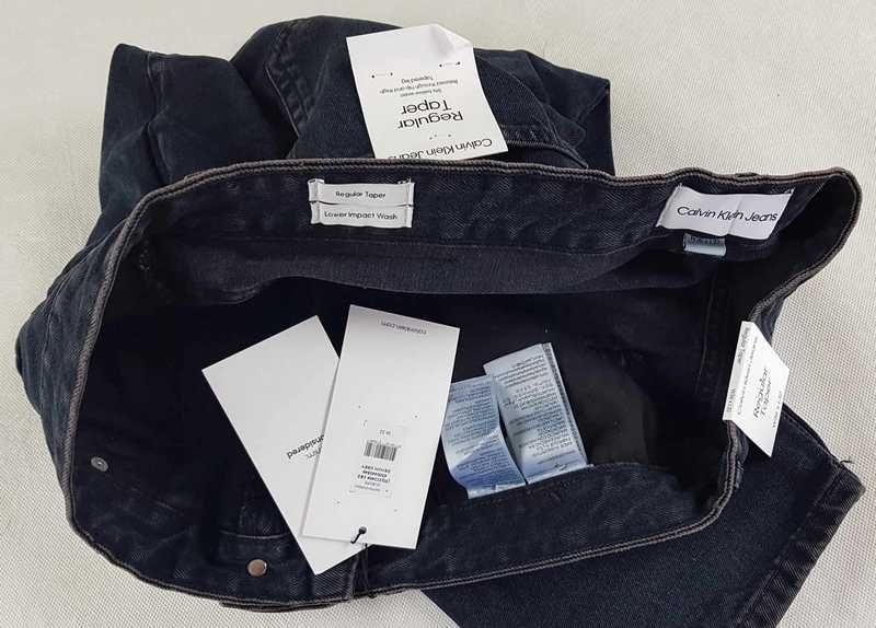 Męskie jeansy Calvin Klein Jeans Regular J30J322406 nowe czarneW36/L32