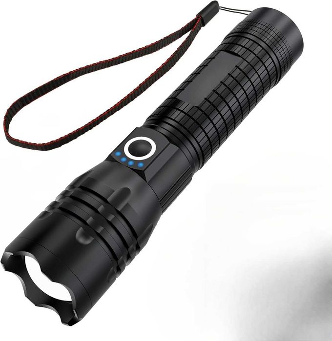 Lanterna LED recarregável, USB C impermeável para campismo