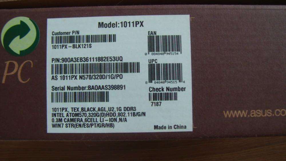 Asus Eee PC 1011PX-BLK121S (Preto)