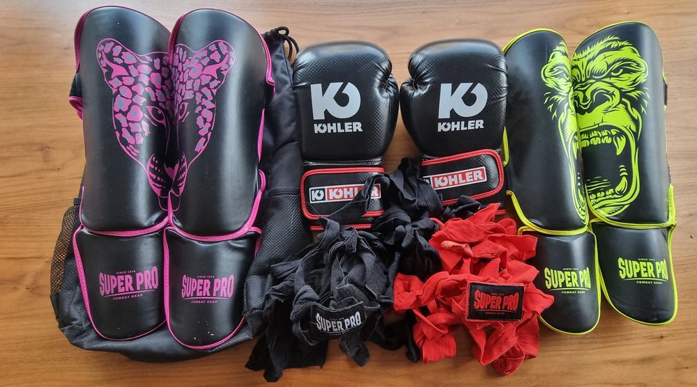 Luva Boxe Kohler 12Oz e Caneleira