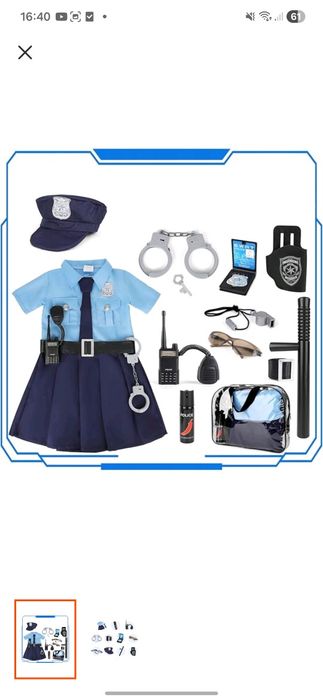 Stroj policjantki 110-120 cm