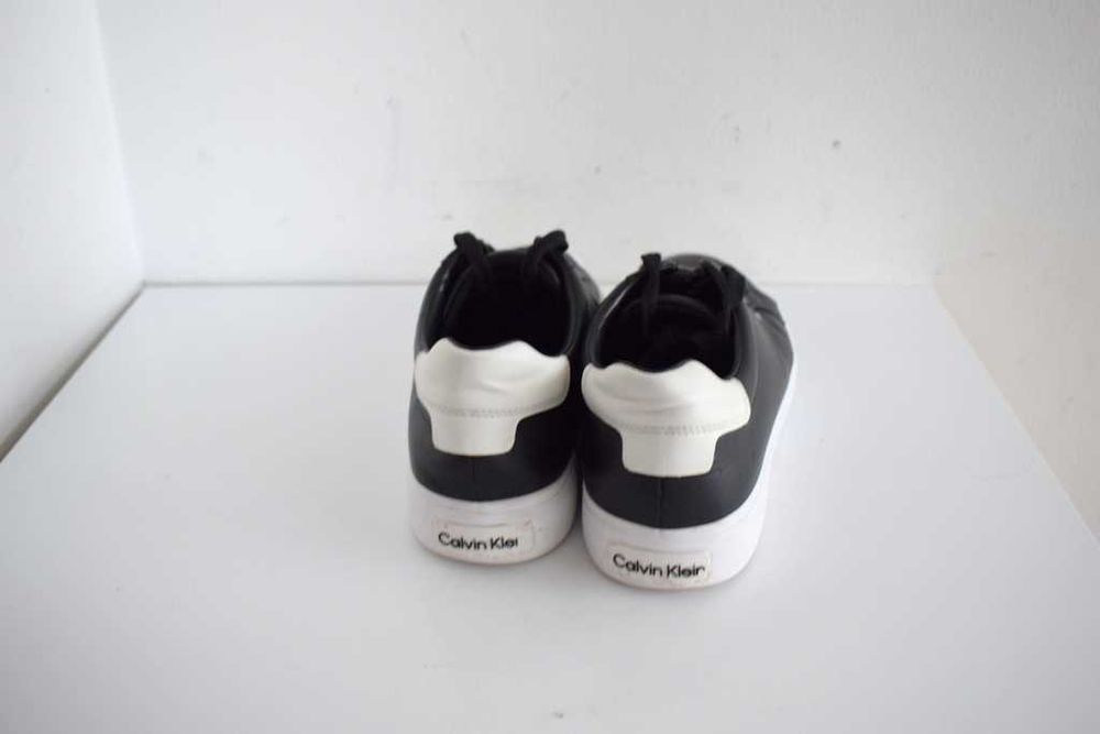 Calvin Klein Sneakersy Vulcanized Lace Up Lth skórzane 38 czarne