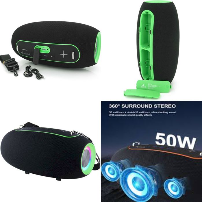 НОВА АКУСТИКА Kisonli K8 Bluetooth 5.3 + EDR, 50W, 8000mAh, USB//TF/BT