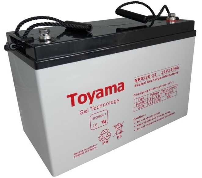Akumulator żelowy Toyama NPG 120 12V 120Ah prawdziwy ŻEL