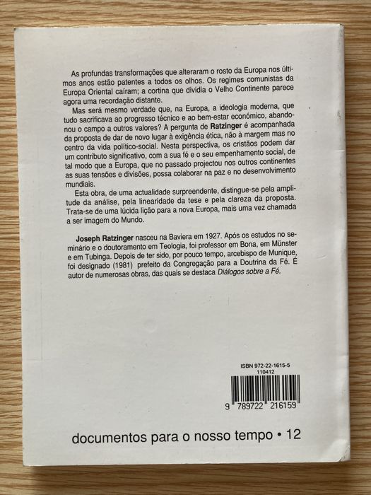 Livro “A Igreja e a Nova Europa”
