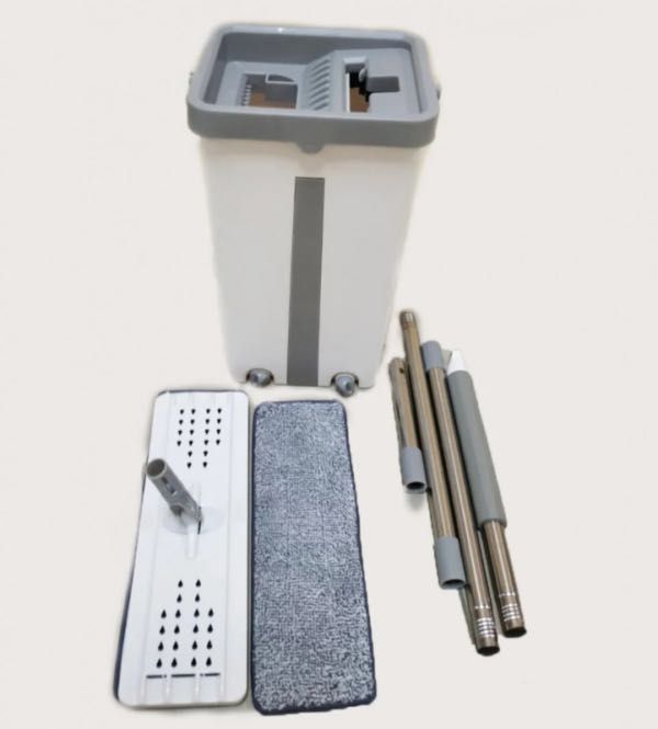Швабра Scratch Mop з віджимом + відро 4.5 л, 2 насадки в комплекті