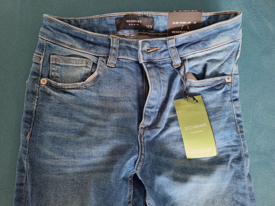 Jeansy damskie slim push up Reserved Rozm. 34