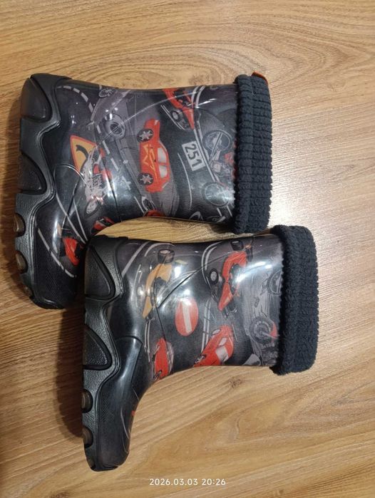 Дитячі гумові сапоги Demar р.28–29 — теплі та яскраві для хлопчика!