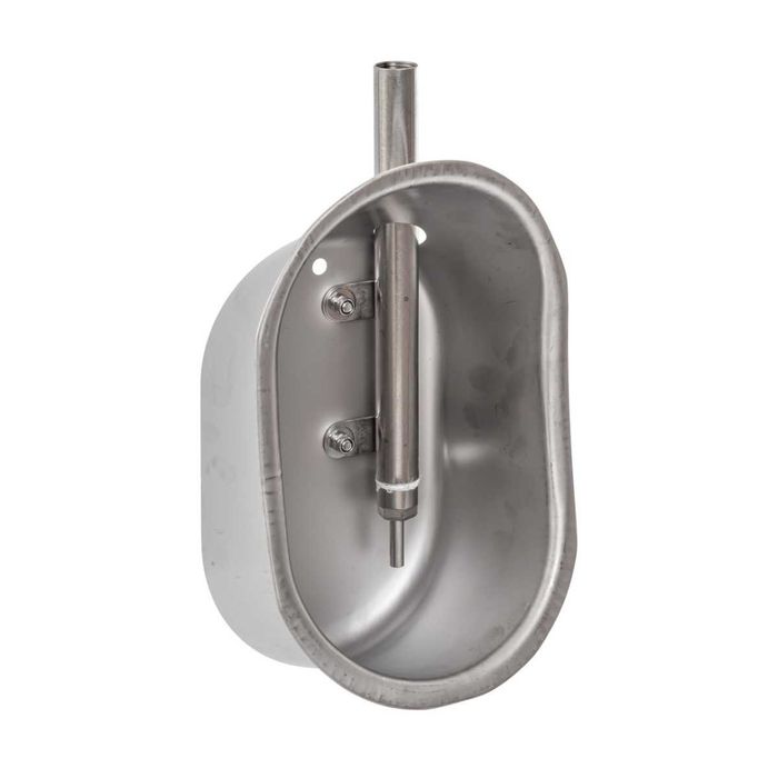 Poidło owalne dla tuczników, materiał ze stali nierdzewnej.