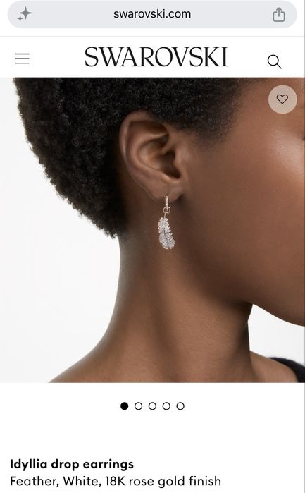 Сережки Swarovski Idyllia Feather, оригінал