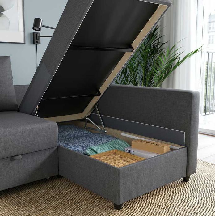 Sofá-cama IKEA com chaise longue e arrumação – 230 cm