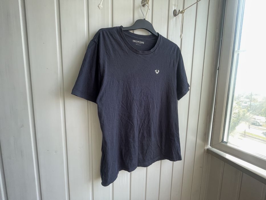 Синяя футболка True Religion navy blue cotton t-shirt трушка sk8 y2k / M-L