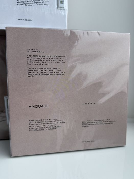Духи, парфюм (парфум) Amouage Guidance, Blossom Love, Existence 100 ml