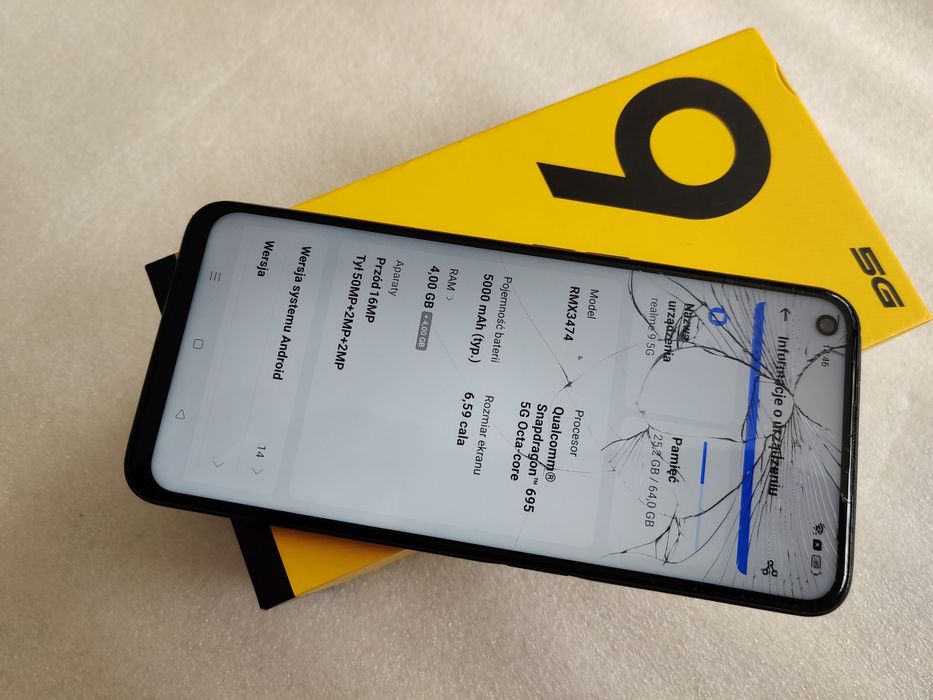 Realme 9 5G NFC 8GB Ram  Android 14.0.