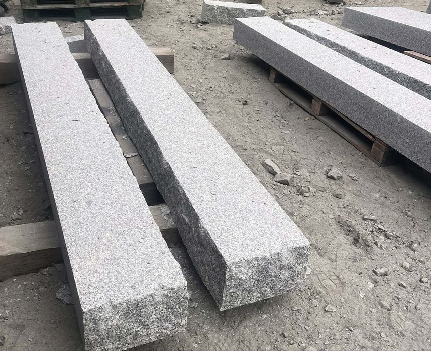 Obrzeża granitowe, kamien murowy, elementy granitowe łupane