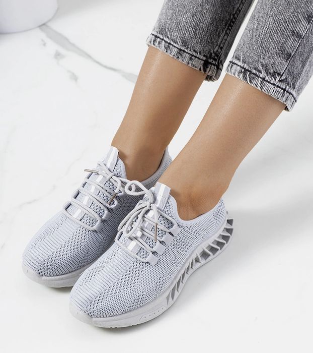 Szare sneakersy sportowe Witting