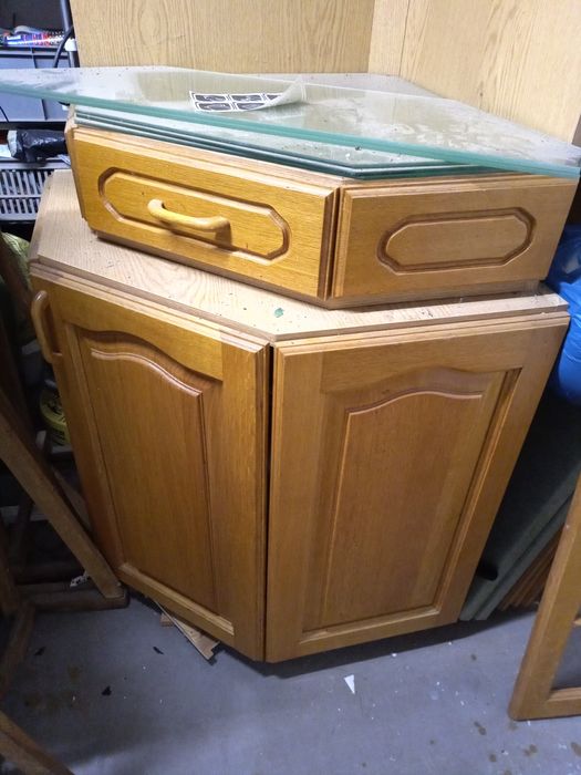 Szafka narożna lity dąb.