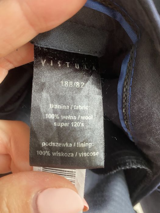 Studniówka Garnitur Vistula 188/82 slim taliowany 100% wełny