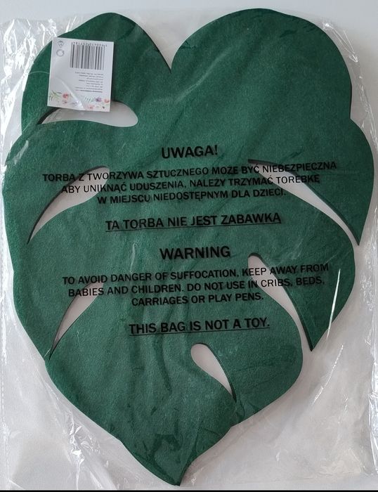 Podkładka filcowa liść MONSTERA 2 szt listek zielony okazja cenowa