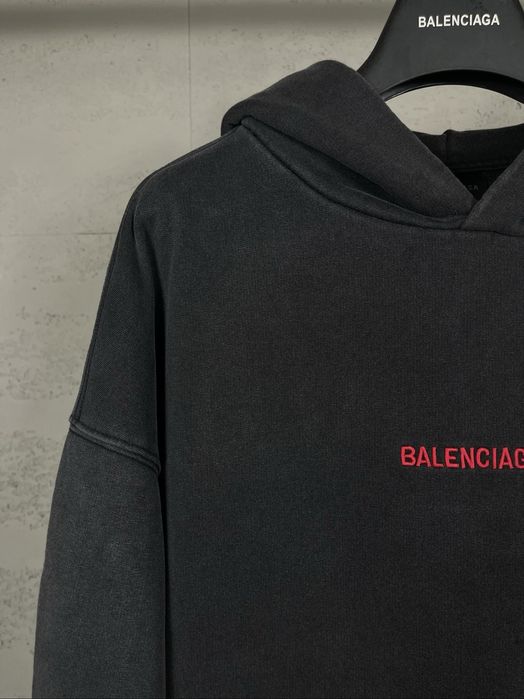Худи оверсайз с капюшоном BALENCIAGA кофта реглан батник мужской