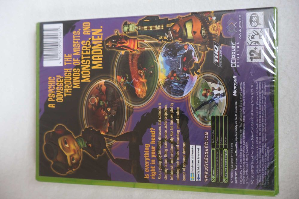 Gra Microsoft Xbox Classic PSYCHONAUTS PAL 3X ANG Nowa w folii! Unikat