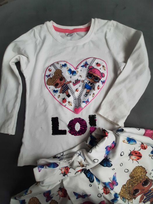 LOL komplet bluzka + spodniczka rozm.98