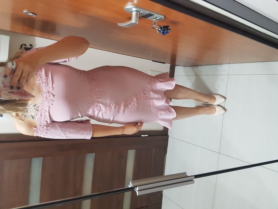 Sukienka paper dolls 36 nowa z metka hiszpanka wesele różowa