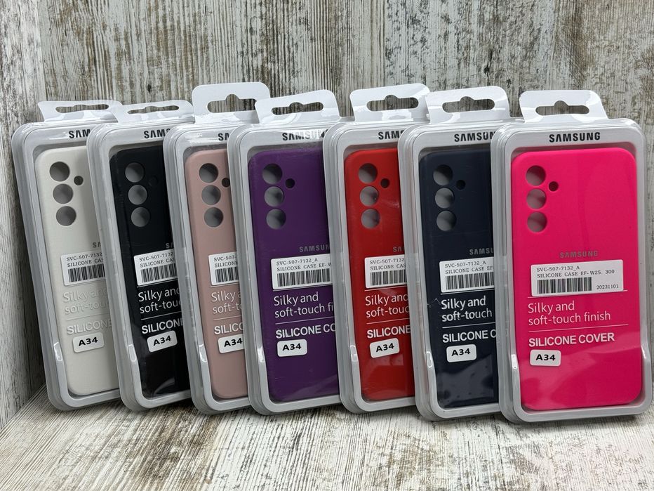 ‼️ Чехол софттач Silicone Case лого на Samsung A24/ A34/ A54 Чохол