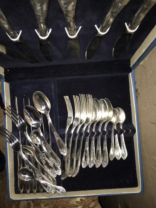 Набор раритет мельхиоровые приборы мельхиор СССР мнц