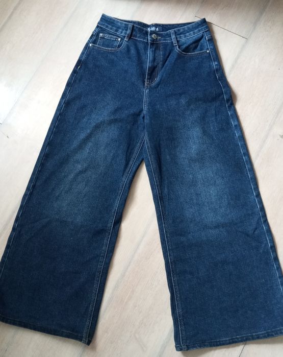 Джинси KT.Moss XL, wide leg, висока посадка, темно-сині