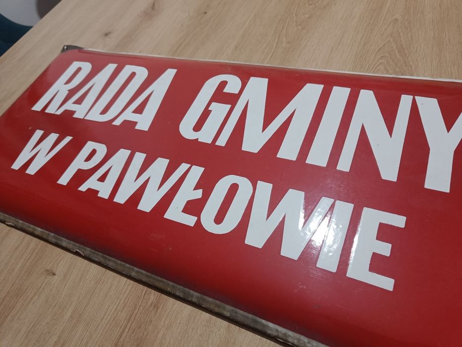 Stary szyld emaliowany Rada Gminy