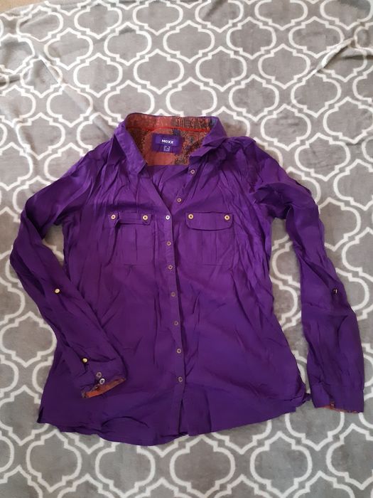 Koszula. Pantera lub fiolet, h&m, mexx, r.38