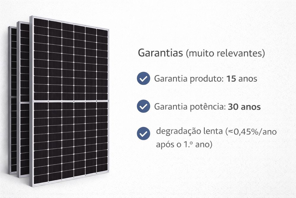Painéis Solares 575–580W N-Type Bifaciais - Alta Eficiência