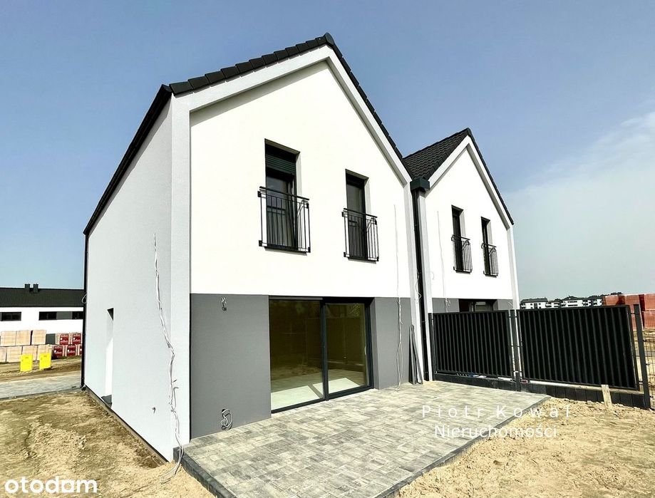 Bliźniak 98,5 m2 - podwójna ściana- taras od południa -własność gruntu