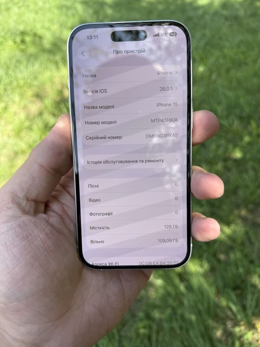 iPhone 15 128GB Blue! Гарний стан, нова АКБ!