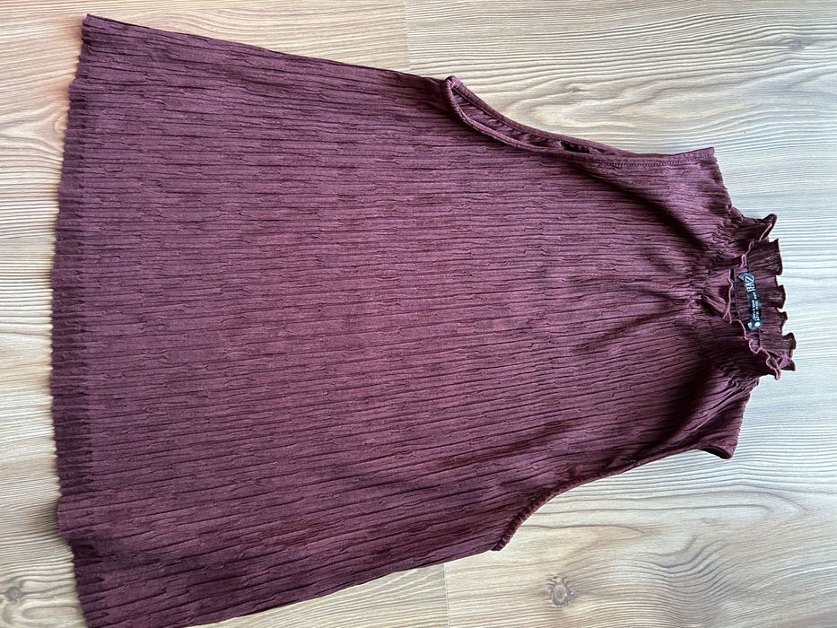 ZARA top bluzka elegancka Bordo r M