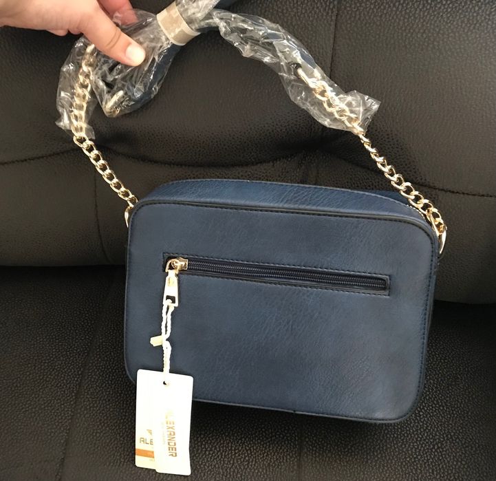 Mala / Clutch Prateada ou Azul Escuro NOVA