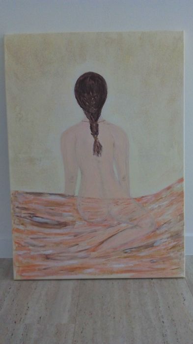 Obraz, kobieta, akryle, prymitywizm